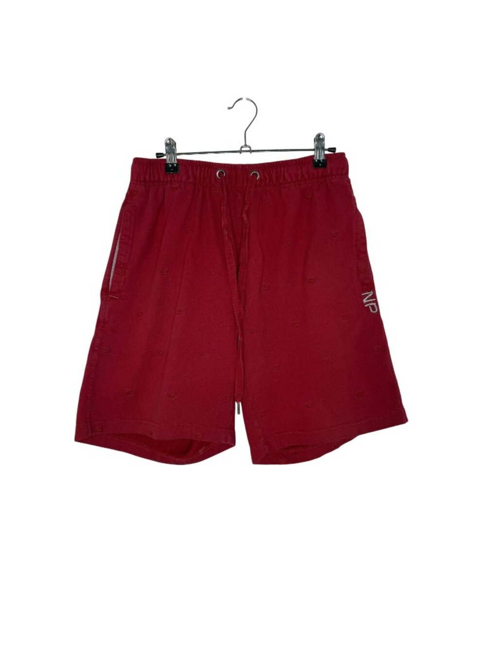 Nasty Pig Red Embroidered Drawstring Shorts, M